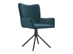 Sillas de comedor giratorias 2 unidades terciopelo azul
