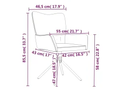 Sillas de comedor giratorias 2 unidades terciopelo azul