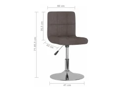 Sillas de comedor giratorias 4 unidades tela taupe