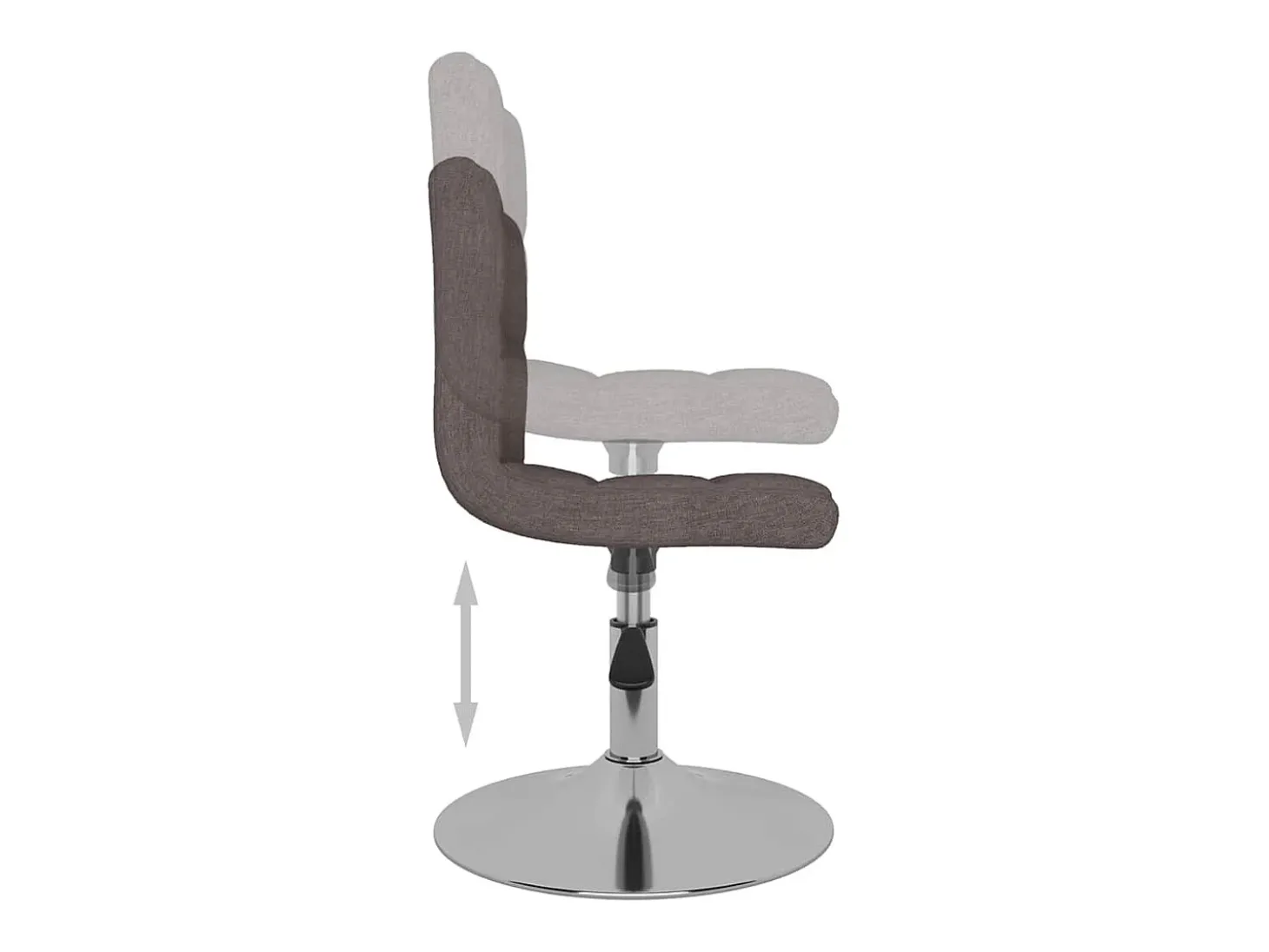 Sillas de comedor giratorias 4 unidades tela taupe