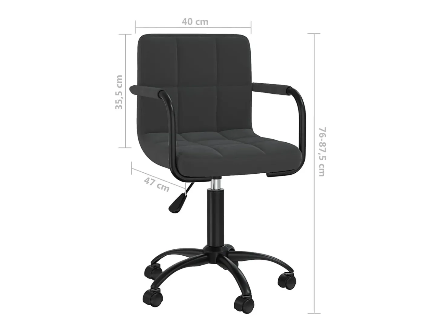 Sillas de comedor giratorias 4 unidades terciopelo negro