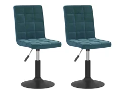 Sillas de comedor giratorias 2 unidades terciopelo azul