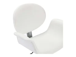 Sillas de comedor giratorias 2 unidades cuero sintético blanco