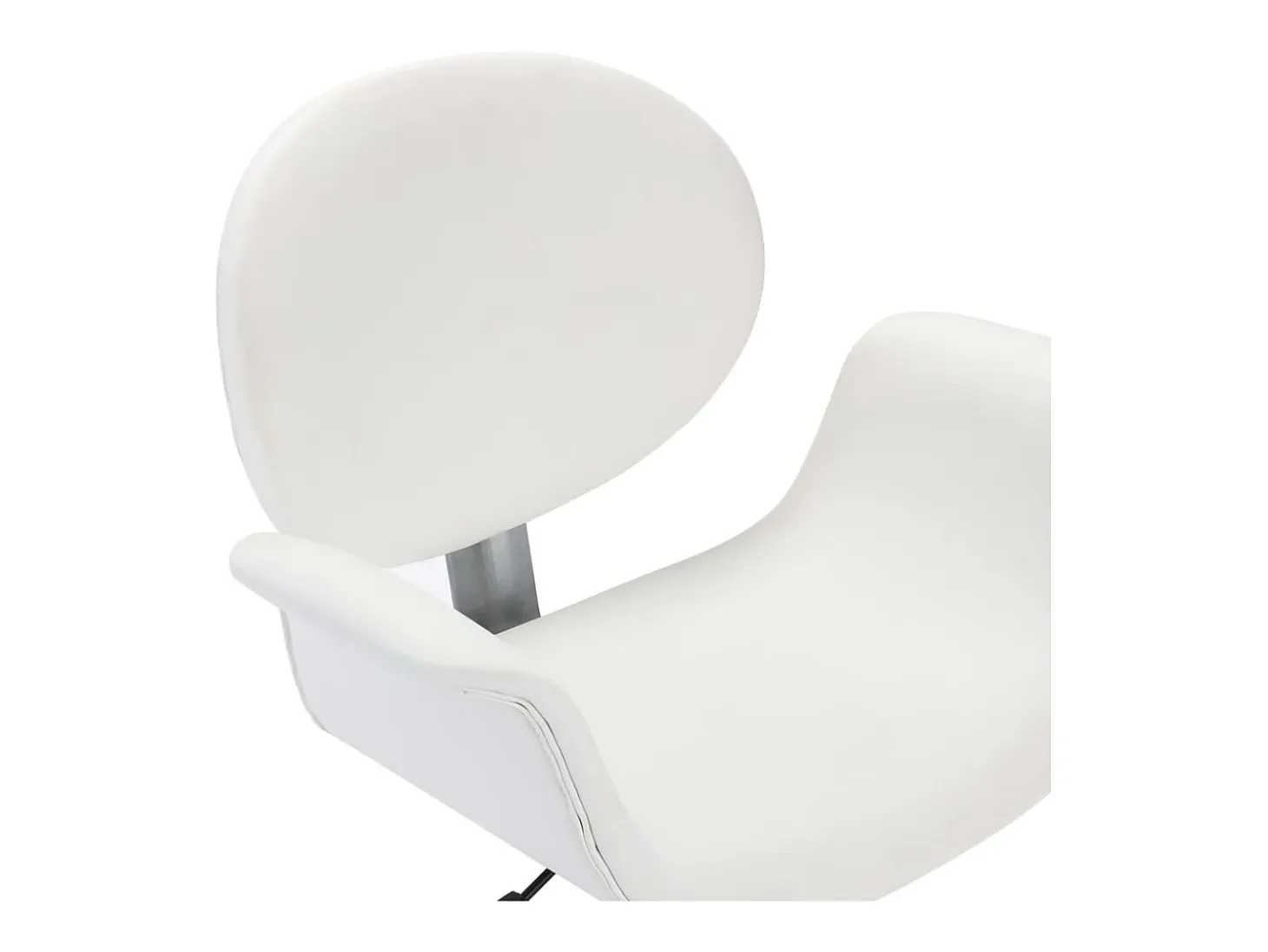 Sillas de comedor giratorias 2 unidades cuero sintético blanco