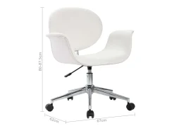 Sillas de comedor giratorias 2 unidades cuero sintético blanco