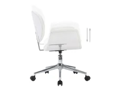 Sillas de comedor giratorias 2 unidades cuero sintético blanco