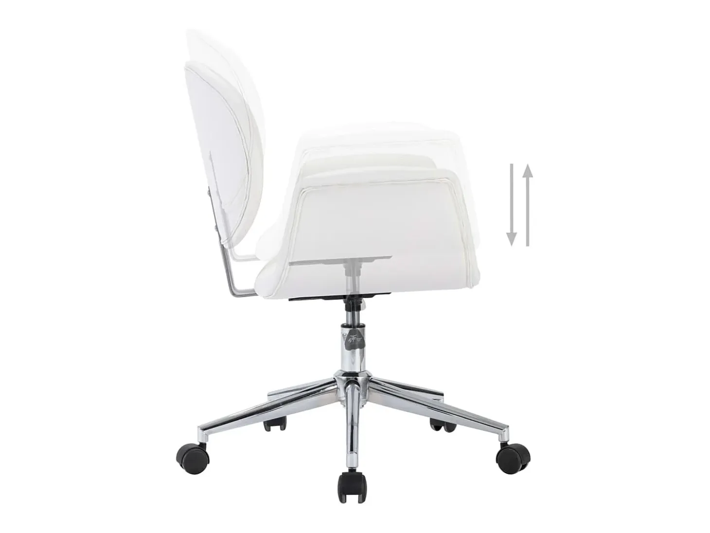 Sillas de comedor giratorias 2 unidades cuero sintético blanco