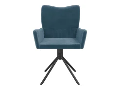 Sillas de comedor giratorias 2 uds terciopelo azul