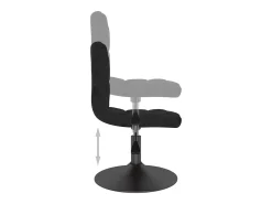 Sillas de comedor giratorias 2 unidades terciopelo negro