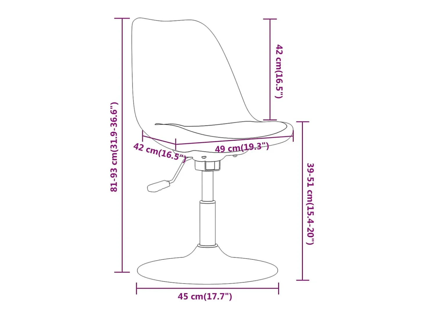 Sillas de comedor giratorias 4 unidades tela crema