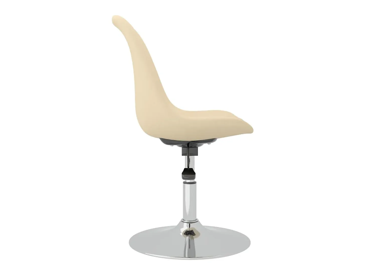 Sillas de comedor giratorias 4 unidades tela crema