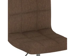 Sillas de comedor giratorias 4 unidades tela marrón
