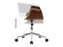 Sillas de comedor giratorias 2 unidades cuero sintético blanco