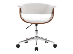 Sillas de comedor giratorias 2 unidades cuero sintético blanco