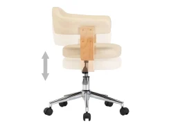 Sillas de comedor giratorias 6 unidades cuero sintético crema