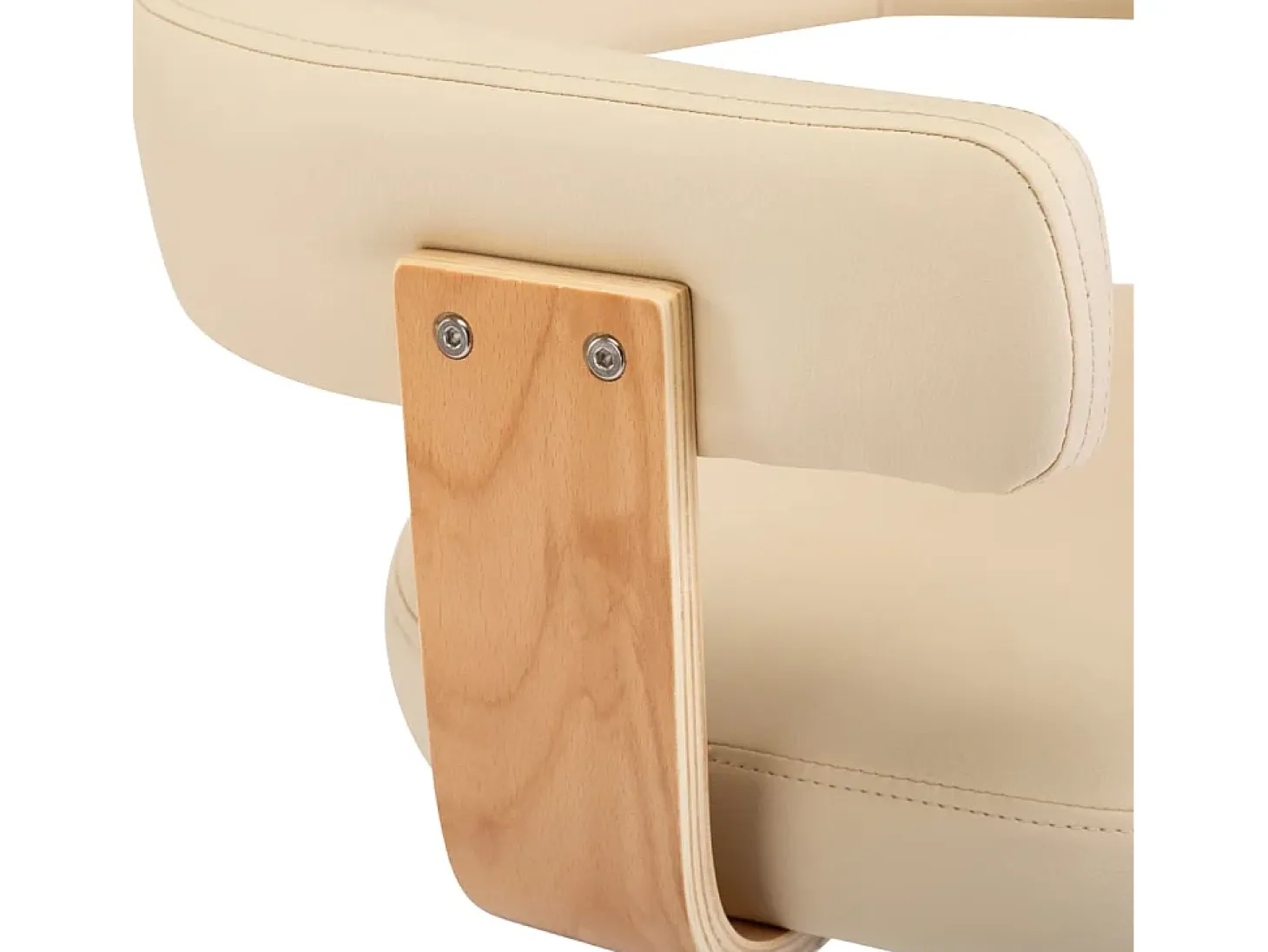 Sillas de comedor giratorias 2 unidades cuero sintético color crema