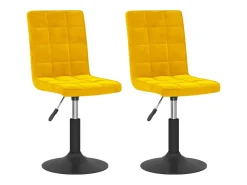 Sillas de comedor giratorias 2 unidades terciopelo amarillo mostaza