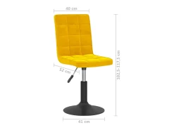 Sillas de comedor giratorias 2 unidades terciopelo amarillo mostaza