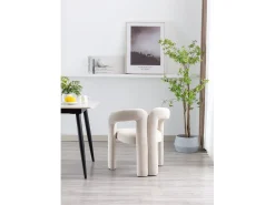 Sillas de comedor modernas de terciopelo, sillones tapizados decorativos, sillas de cocina para salón, juego de 2 (64 x 50,5 x 71 cm)