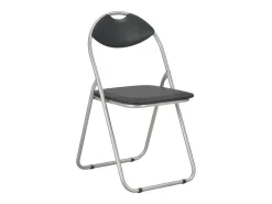 Sillas de comedor plegables 4 unidades cuero sintético negro