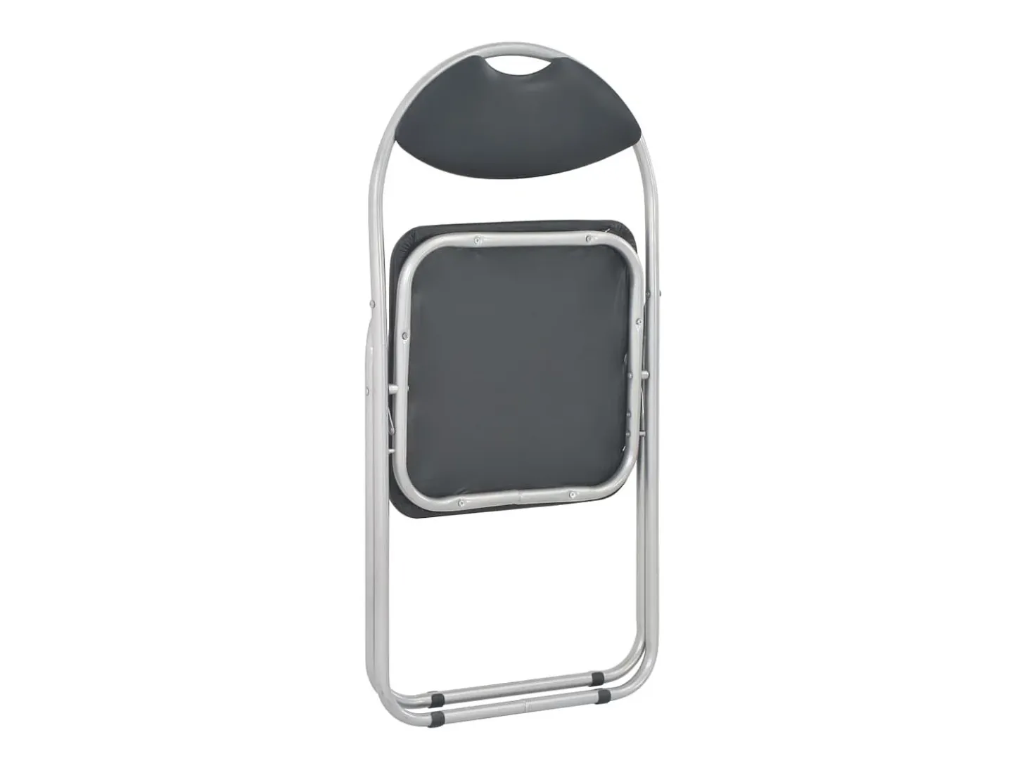 Sillas de comedor plegables 4 unidades cuero sintético negro