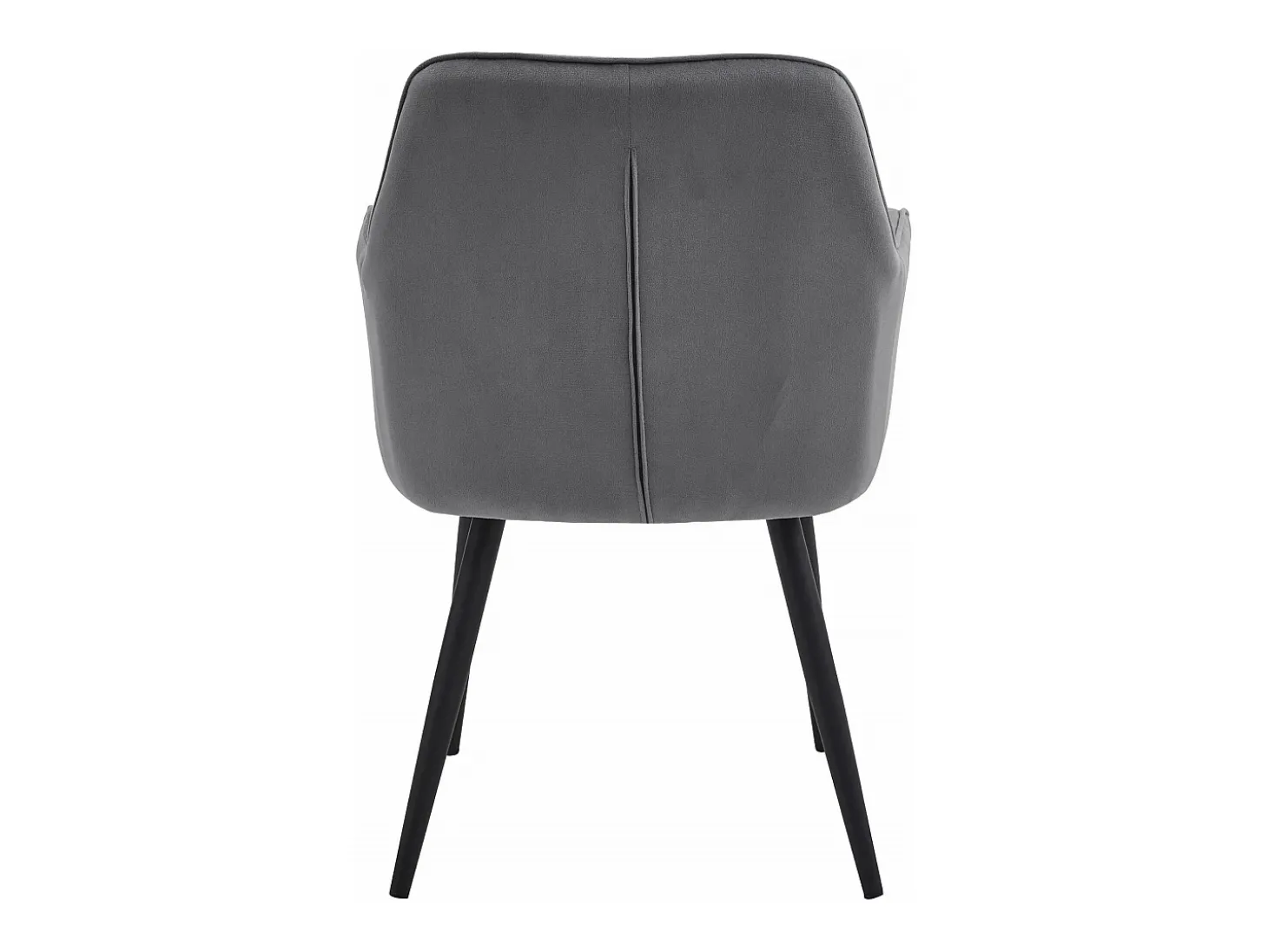 Sillas de comedor Valora LUKK – Terciopelo gris oscuro con patas negras x 2