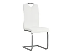 Sillas de comedor voladizas 2 unidades cuero sintético blanco