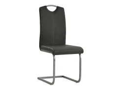 Sillas de comedor voladizas 4 unidades cuero sintético gris