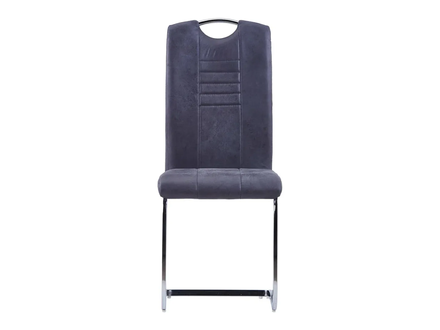 Sillas de comedor voladizas 2 unidades piel de ante artificial gris