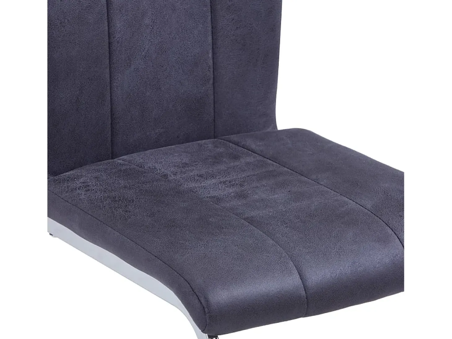 Sillas de comedor voladizas 2 unidades piel de ante artificial gris