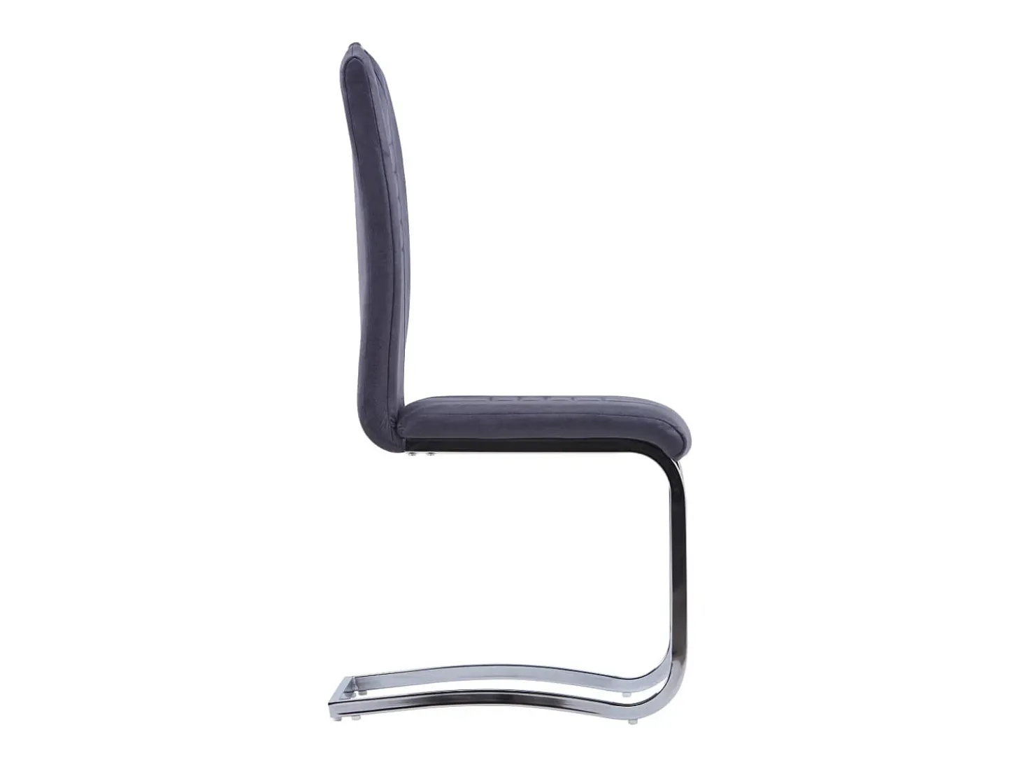Sillas de comedor voladizas 2 unidades piel de ante artificial gris