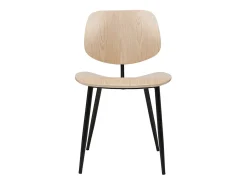 Sillas en madera clara y metal negro (lote de 2) TOBIAS