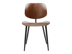 Sillas en madera oscura y metal negro (lote de 2) TOBIAS