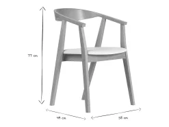 Sillas escandinavas diseño blanco y madera clara (juego de 2) BAHIA
