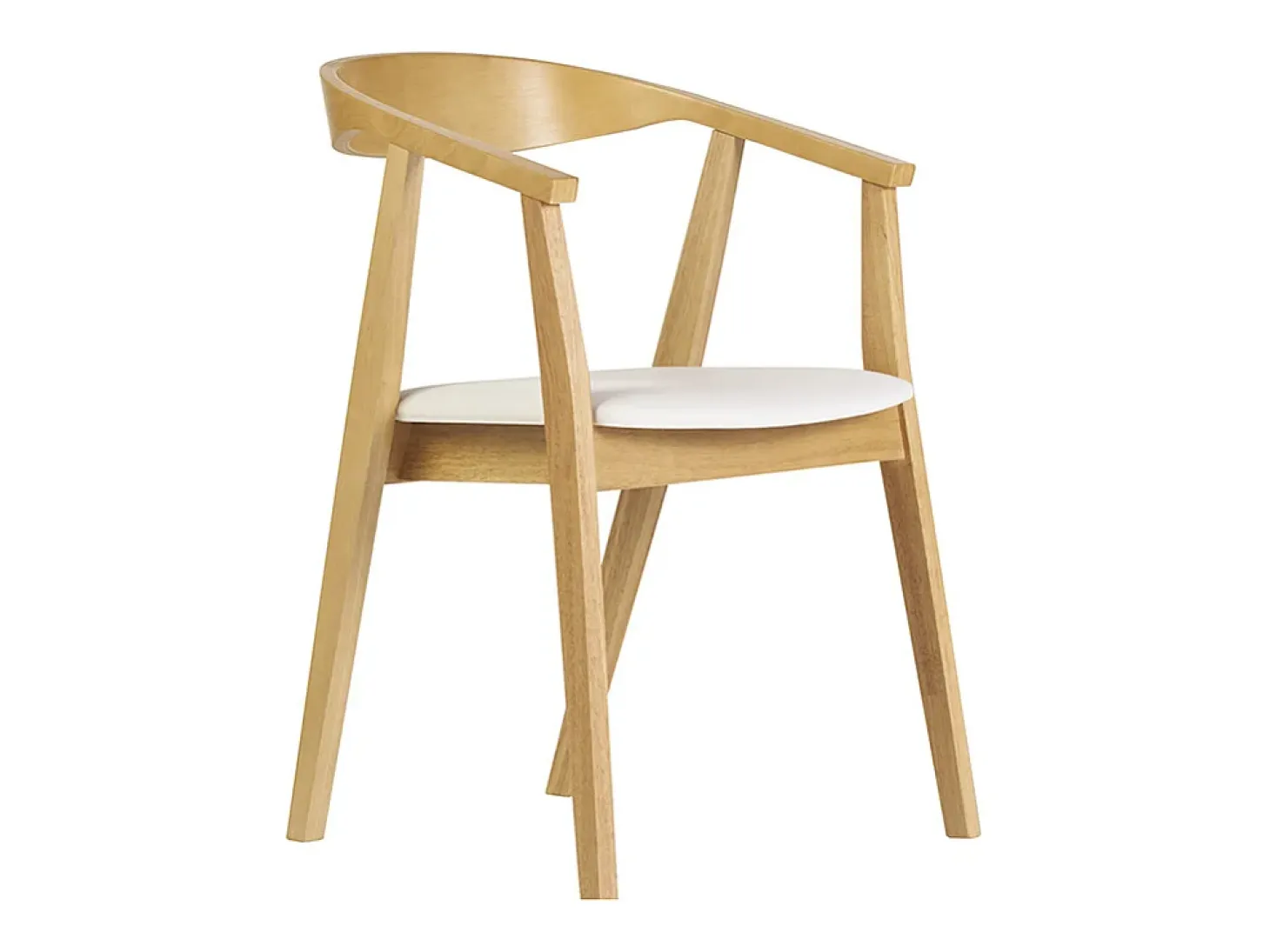 Sillas escandinavas diseño blanco y madera clara (juego de 2) BAHIA