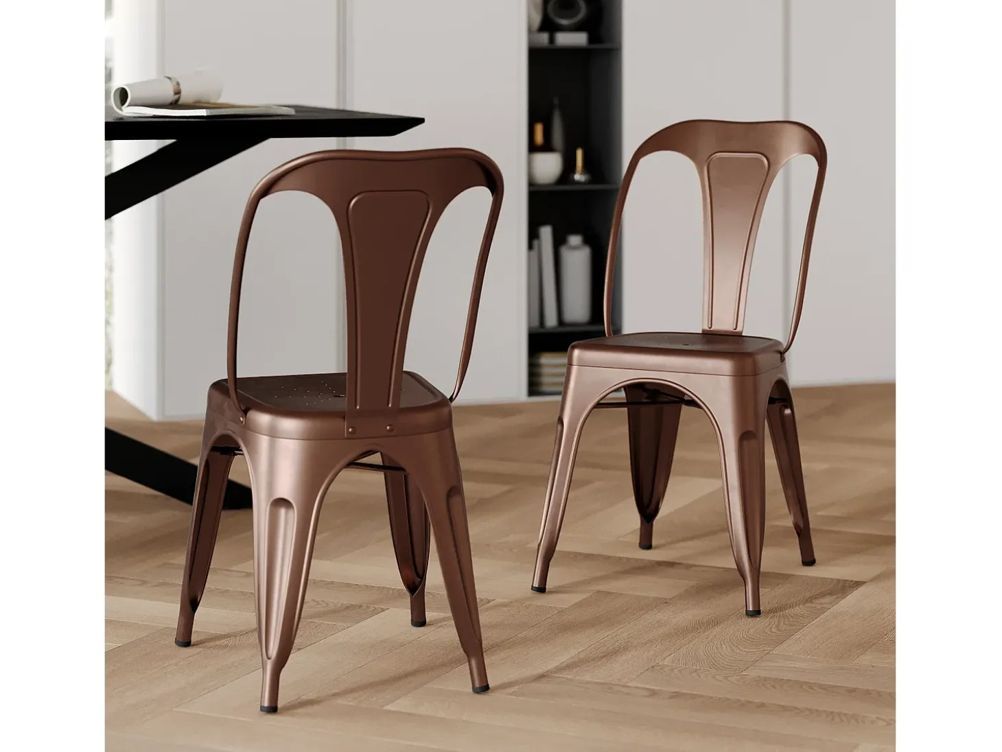 Sillas Indus cobre (lote de 2) para un toque de elegancia industrial en tu interior