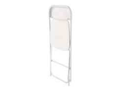 Sillas Plegables Portátiles SucceBuy, Lote de 6, Silla de Comedor de Plástico con Estructura de Metal, para Interior y Exterior, Hogar, Jardín, Blanco