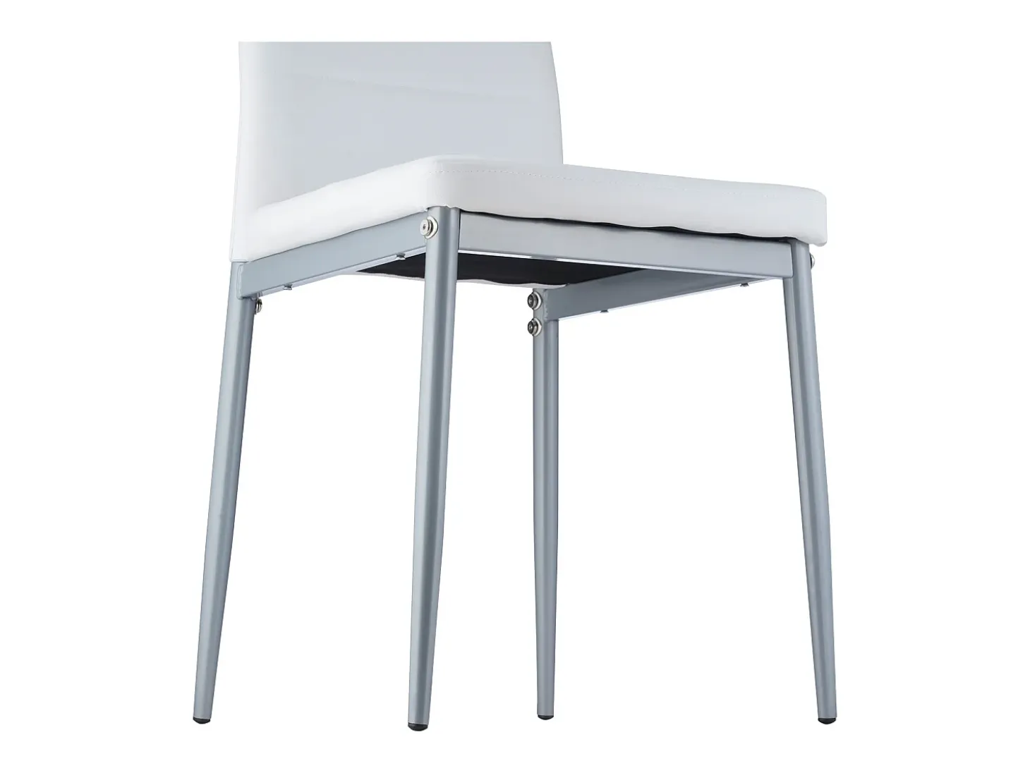 Sillas SucceBuy Comedor Modernas, Juego de Sillas de Cocina de Cuero 4 Piezas, con Respaldo, Cojines Gruesos y Patas de Metal, para Mesa de Comedor