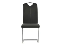 Sillas voladizas de comedor 4 unidades cuero sintético gris