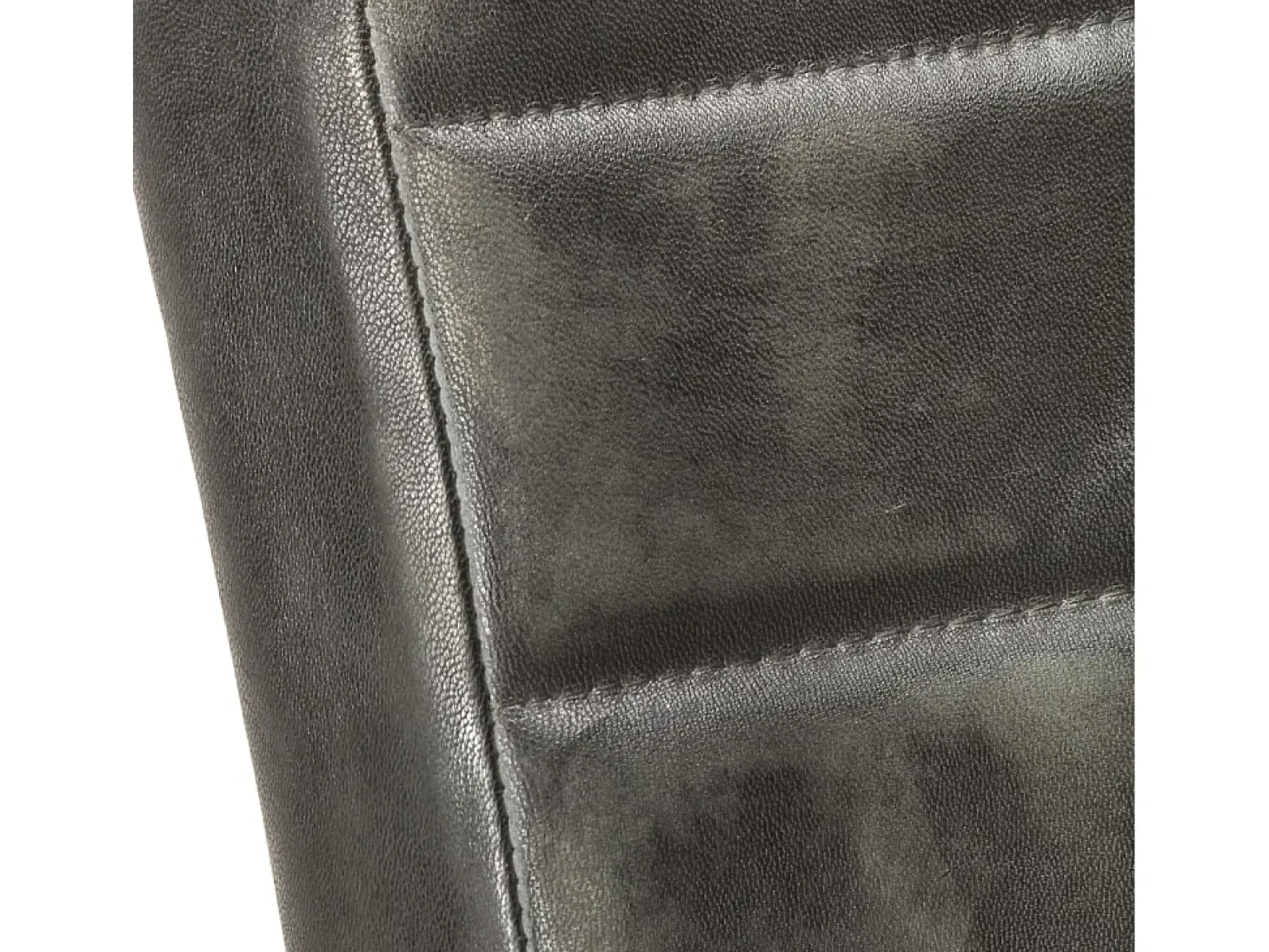 Sillas voladizas de comedor 4 unidades cuero auténtico gris