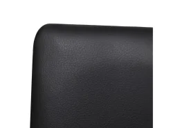 Sillas voladizas de comedor 6 unidades cuero sintético negro