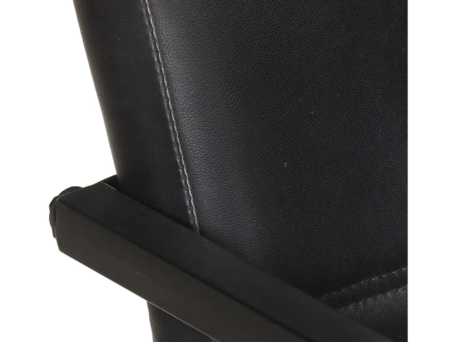 Sillas voladizas de comedor 4 unidades cuero auténtico negro