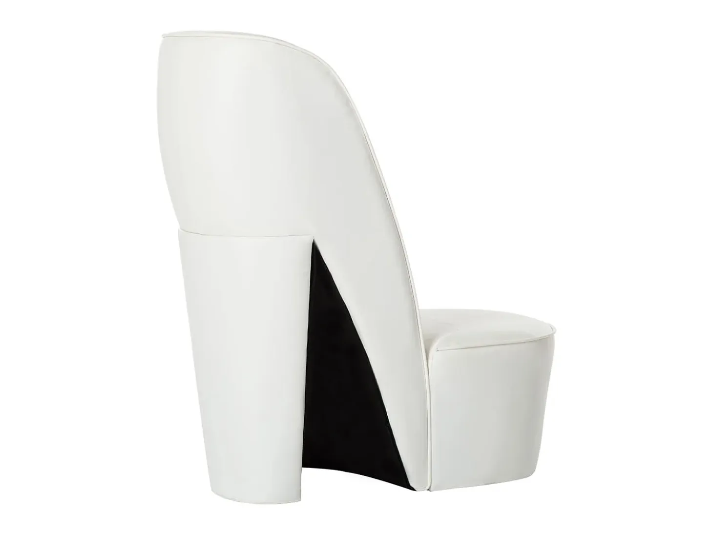 Sillón con forma de zapato de tacón cuero sintético blanco ES39188
