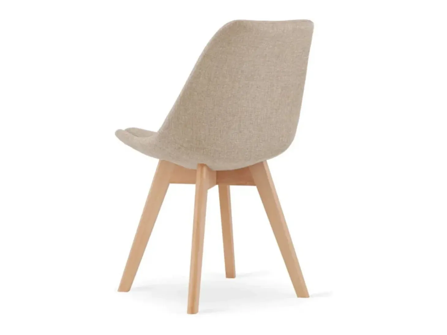 Sillón confort Bertil de madera maciza y tela beige