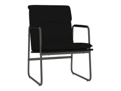 Sillón de relax cuero sintético negro 55x64x80 cm ES39808