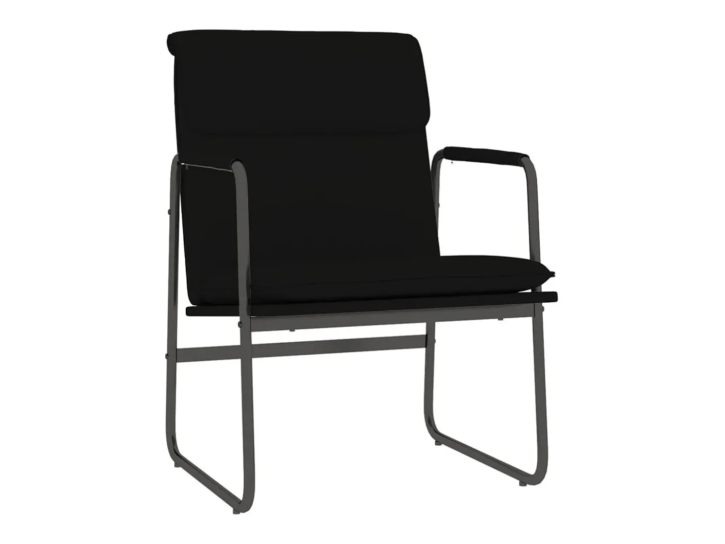 Sillón de relax cuero sintético negro 55x64x80 cm ES39808