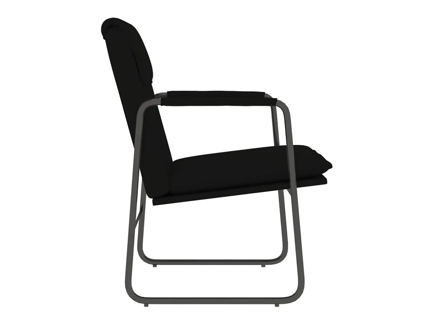 Sillón de relax cuero sintético negro 55x64x80 cm ES39808