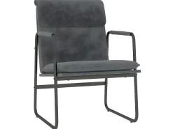 Sillón de relax tela gris oscuro 55x64x80 cm ES26663
