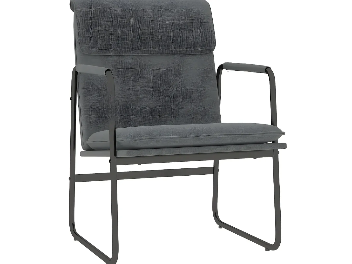 Sillón de relax tela gris oscuro 55x64x80 cm ES26663