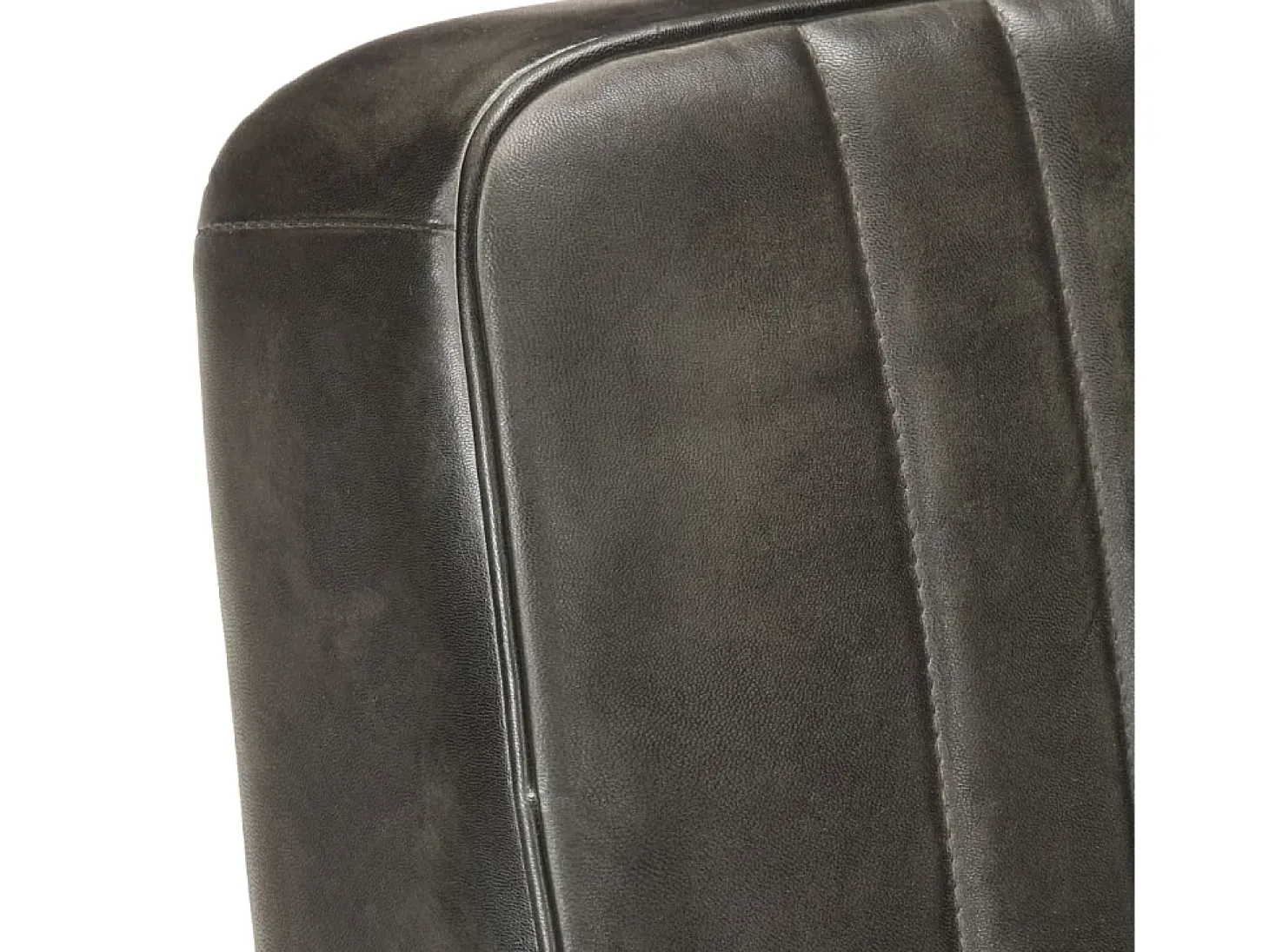 Sillón en voladizo cuero auténtico gris envejecido ES50309